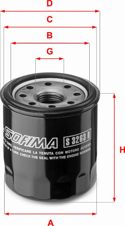 Sofima S 3263 R - Filtro olio www.autoricambi360.it