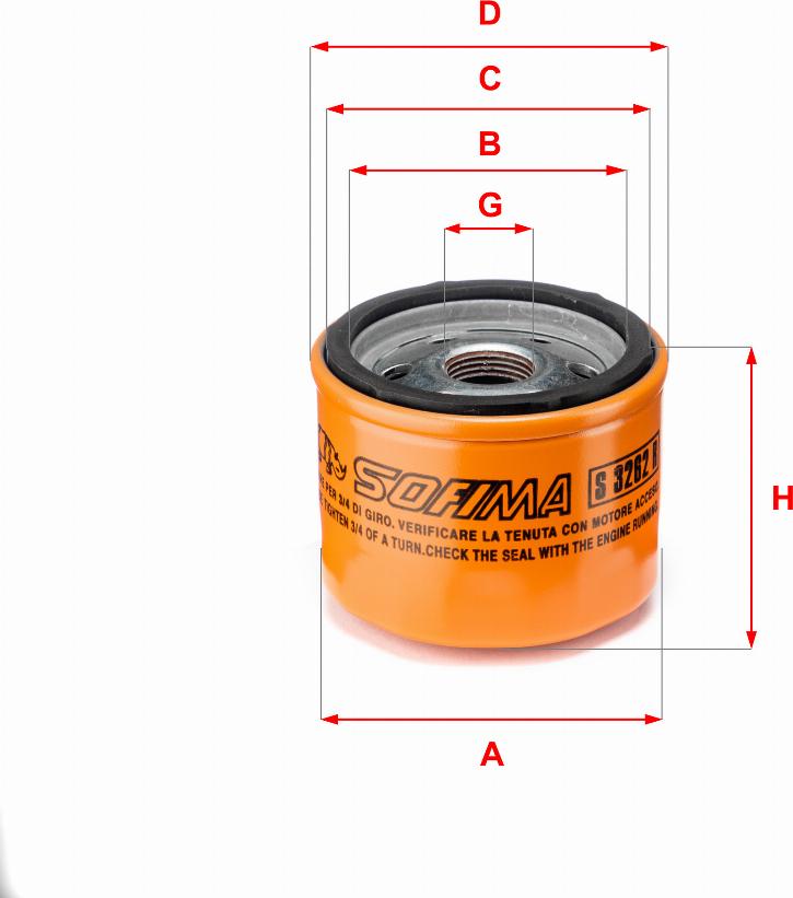 Sofima S 3262 R - Filtro olio www.autoricambi360.it