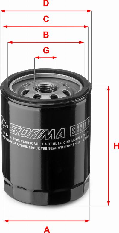 Sofima S 3210 R - Filtro olio www.autoricambi360.it
