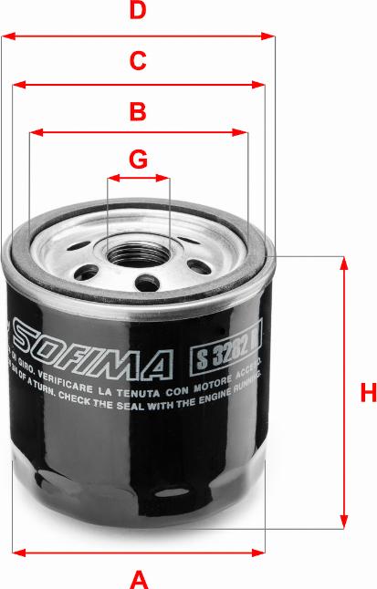 Sofima S 3282 R - Filtro olio www.autoricambi360.it