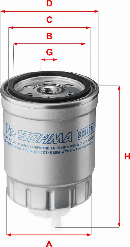 Sofima S 2810 NR - Filtro carburante www.autoricambi360.it