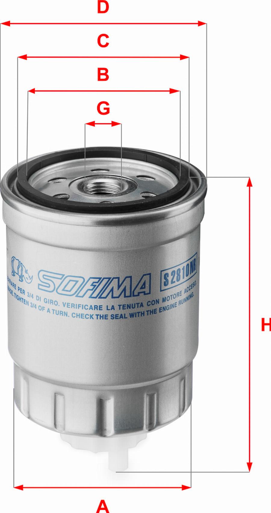 Sofima S 2810 NR - Filtro carburante www.autoricambi360.it