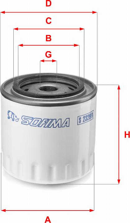Sofima S 2329 R - Filtro olio www.autoricambi360.it