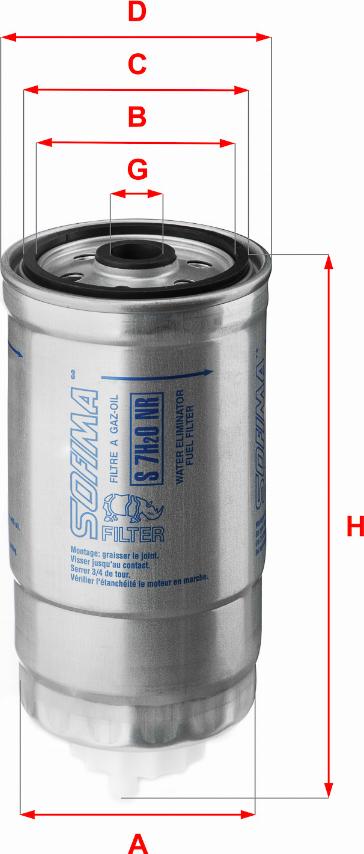 Sofima S 7H2O NR - Filtro carburante www.autoricambi360.it