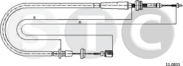 STC T483832 - Cavo acceleratore www.autoricambi360.it