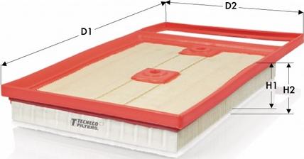 Tecneco Filters AR1487PMS - Filtro aria www.autoricambi360.it