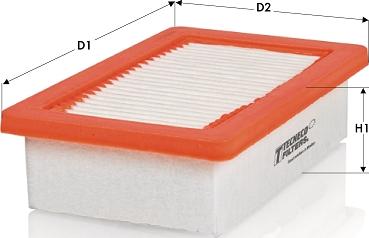 Tecneco Filters AR1624PMJ - Filtro aria www.autoricambi360.it