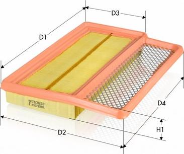 Tecneco Filters AR1450PMS - Filtro aria www.autoricambi360.it