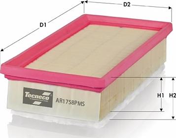 Tecneco Filters AR1758PMS - Filtro aria www.autoricambi360.it