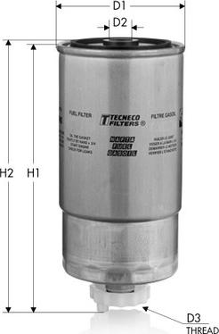 Tecneco Filters GS9664 - Filtro carburante www.autoricambi360.it