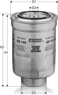 Tecneco Filters GS140 - Filtro carburante www.autoricambi360.it
