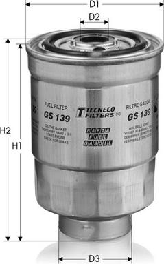 Tecneco Filters GS139 - Filtro carburante www.autoricambi360.it