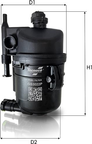 Tecneco Filters GS3022P - Filtro carburante www.autoricambi360.it