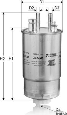 Tecneco Filters GS24/00 - Filtro carburante www.autoricambi360.it