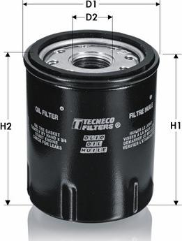 Tecneco Filters OL474 - Filtro olio www.autoricambi360.it