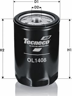 Tecneco Filters OL1408 - Filtro olio www.autoricambi360.it
