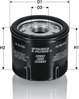 Tecneco Filters OL1290 - Filtro olio www.autoricambi360.it