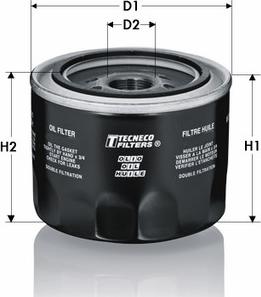 Tecneco Filters OL1203-T - Filtro olio www.autoricambi360.it