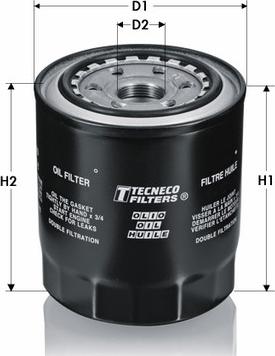 Tecneco Filters OL1216-T - Filtro olio www.autoricambi360.it