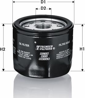 Tecneco Filters OL1281 - Filtro olio www.autoricambi360.it