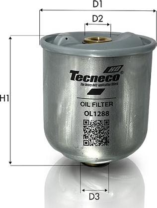 Tecneco Filters OL1288 - Filtro olio www.autoricambi360.it