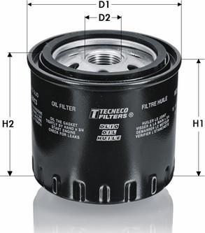 Tecneco Filters OL533 - Filtro olio www.autoricambi360.it