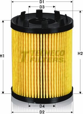 Tecneco Filters OL2157E - Filtro olio www.autoricambi360.it