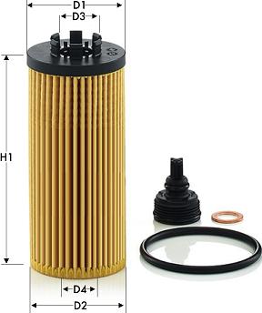 Tecneco Filters OL2164E - Filtro olio www.autoricambi360.it