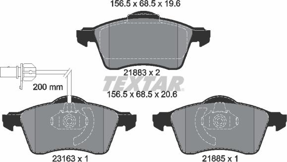 VAG 7D0615116B - Kit pastiglie freno, Freno a disco www.autoricambi360.it