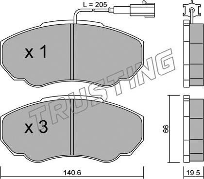 Cifam 822-325-0 - Kit pastiglie freno, Freno a disco www.autoricambi360.it