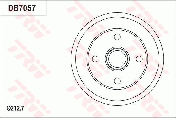 TRW DB7057 - Tamburo freno www.autoricambi360.it