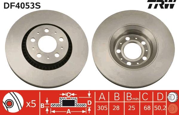 TRW DF4053S - Discofreno www.autoricambi360.it