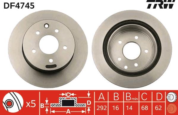 TRW DF4745 - Discofreno www.autoricambi360.it