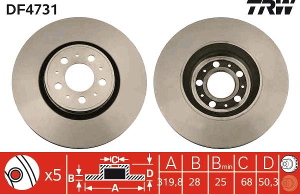 TRW DF4731 - Discofreno www.autoricambi360.it