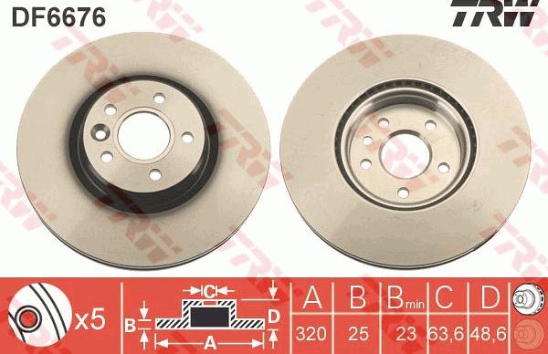 TRW DF6676S - Discofreno www.autoricambi360.it