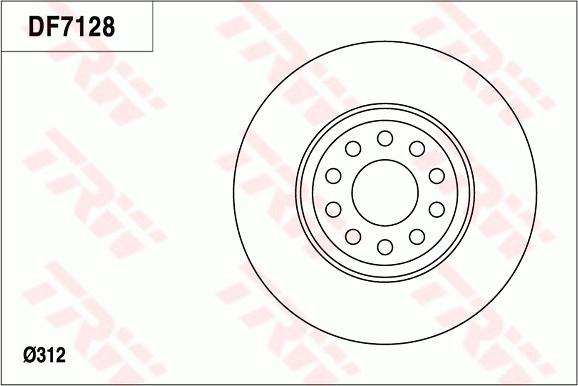 TRW DF7128 - Discofreno www.autoricambi360.it