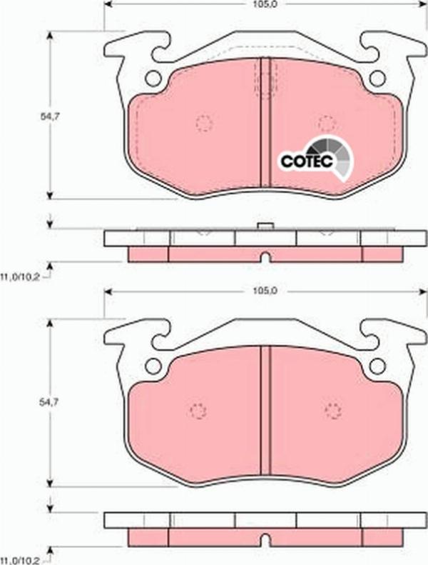 TRW GDB905 - Kit pastiglie freno, Freno a disco www.autoricambi360.it