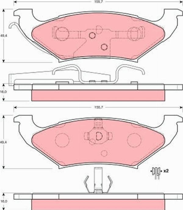TRW GDB4045 - Kit pastiglie freno, Freno a disco www.autoricambi360.it