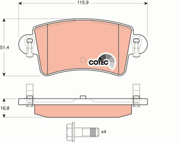 TRW GDB1470 - Kit pastiglie freno, Freno a disco www.autoricambi360.it