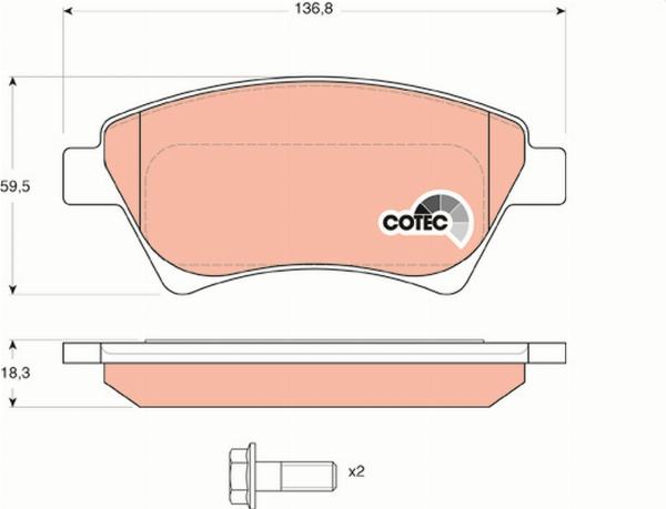 TRW GDB1552 - Kit pastiglie freno, Freno a disco www.autoricambi360.it