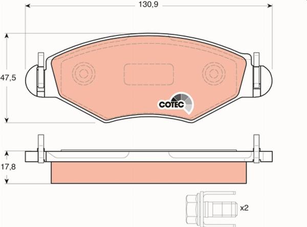 TRW GDB1500 - Kit pastiglie freno, Freno a disco www.autoricambi360.it