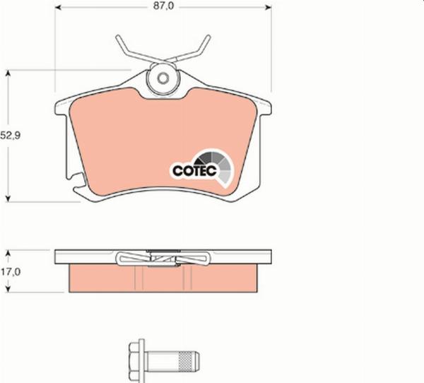 TRW GDB1578 - Kit pastiglie freno, Freno a disco www.autoricambi360.it