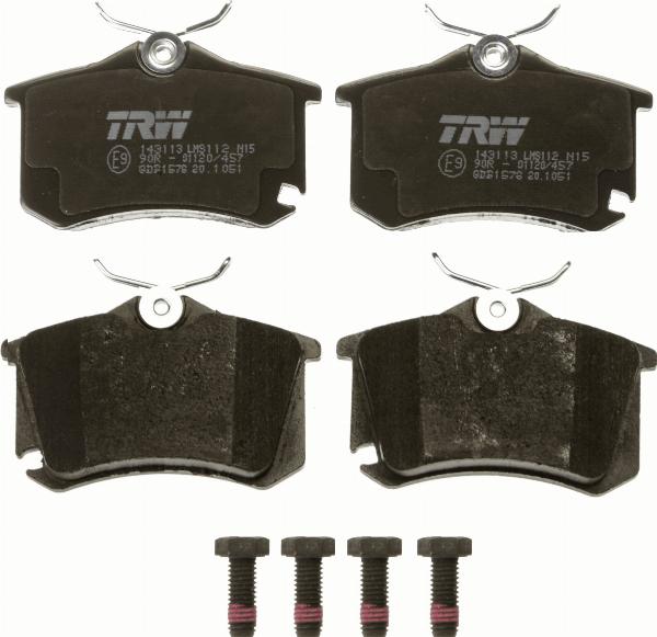 TRW GDB1578 - Kit pastiglie freno, Freno a disco www.autoricambi360.it