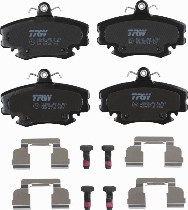 TRW GDB1634 - Kit pastiglie freno, Freno a disco www.autoricambi360.it