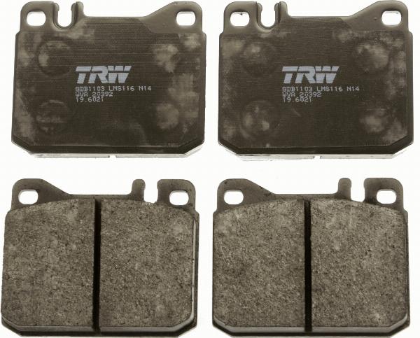 TRW GDB1103 - Kit pastiglie freno, Freno a disco www.autoricambi360.it