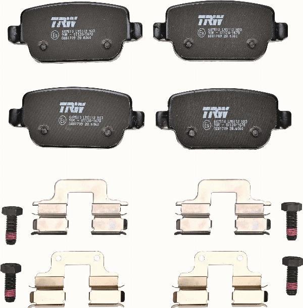 TRW GDB1709 - Kit pastiglie freno, Freno a disco www.autoricambi360.it