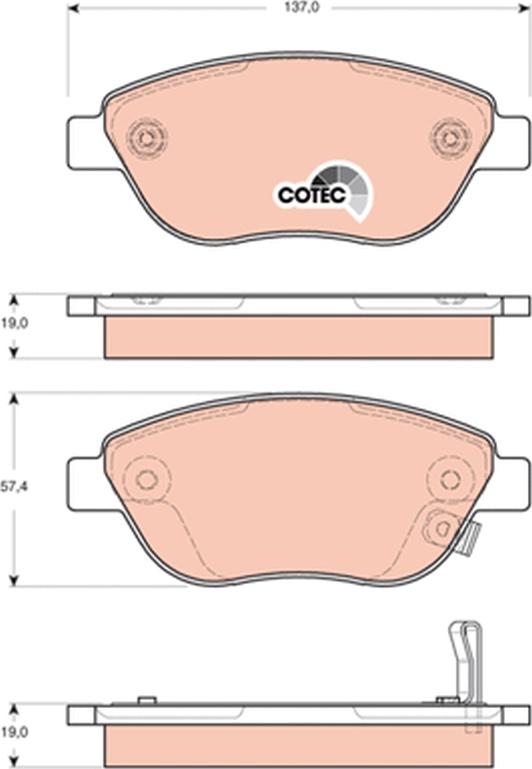TRW GDB1701 - Kit pastiglie freno, Freno a disco www.autoricambi360.it
