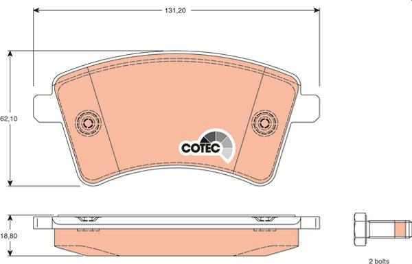 TRW GDB1785 - Kit pastiglie freno, Freno a disco www.autoricambi360.it
