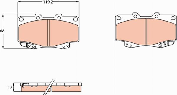 TRW GDB3428 - Kit pastiglie freno, Freno a disco www.autoricambi360.it