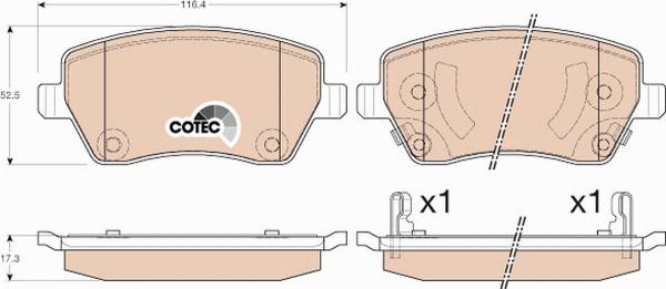 TRW GDB3546 - Kit pastiglie freno, Freno a disco www.autoricambi360.it